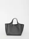 Tod's T Timeless Pendant Mini Leather Tote In Black