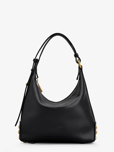Tod's Mini Bag Metal Dots Leather Shoulder Bag In Black