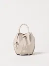 Tod's Mini Leather Bucket Bag In Beige