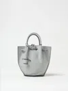 Tod's Light Blue Leather Bucket Bag In Grey