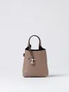 Tod's Brown Leather Handle Bag In Multicolor