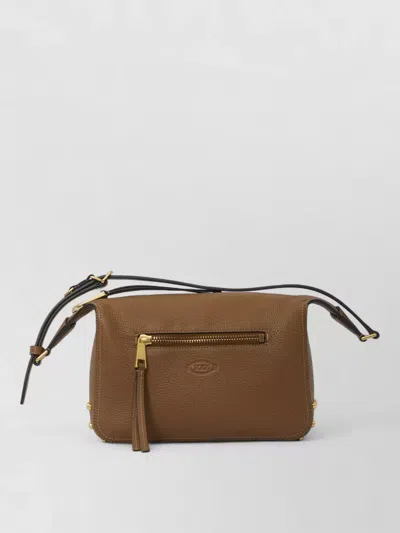 Tod's Mini Belt Bag Metal Studs Detail In Brown