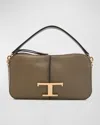 Tod's Mini Calfskin Leather Camera Shoulder Bag In Tortora Scuro
