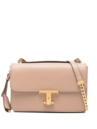 Tod's Mini Cat Leather Crossbody Bag In Neutral