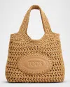 Tod's Mini Crochet Top-handle Bag In Naturale Cammello Chiaro