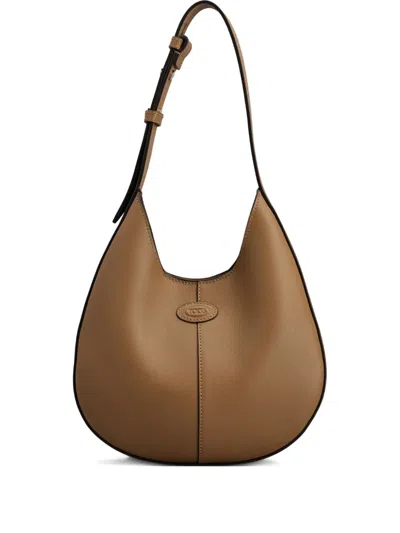 Tod's Mini Di Hobo Bag In Brown