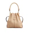 Tod's Di Bag Bucket Bag In Leather Mini With Drawstring In Nude