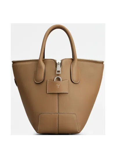 Tod's Mini Di Swing Tote Bag In Brown