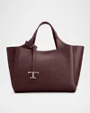 Tod's Mini Grain Leather Tote Bag In Brown