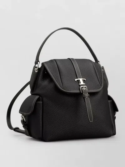 Tod's Mini Leather Bucket Backpack Contrast Stitching