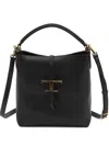 Tod's Mini Leather Bucket Bag In Black
