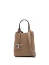 Tod's Mini Leather Crossbody Bag In Braun