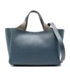 Tod's Mini Leather Shopping Bag In Blue