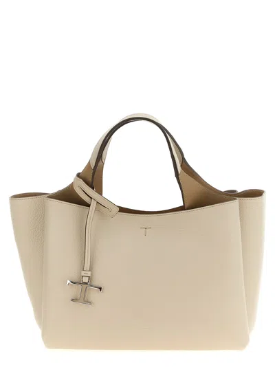 Tod's Mini Leather Handbag Hand Bags Beige In Sand