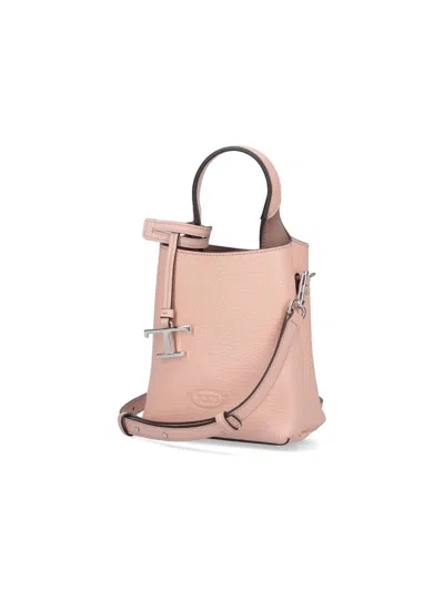 Tod's Mini Leather Handbag In Pink