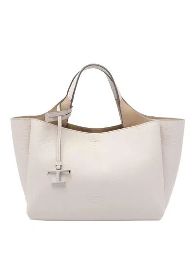 Tod's Mini Leather Handbag In White