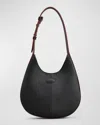 Tod's Black Di Medium Leather Hobo In Nero