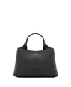 Tod's Mini Leather Shopping Bag In Black