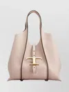 Tod's Mini Leather Shopping Bag With Detachable Strap In Neutral
