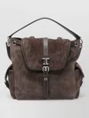 Tod's Mini Leather Shoulder Backpack Top Handle In Brown
