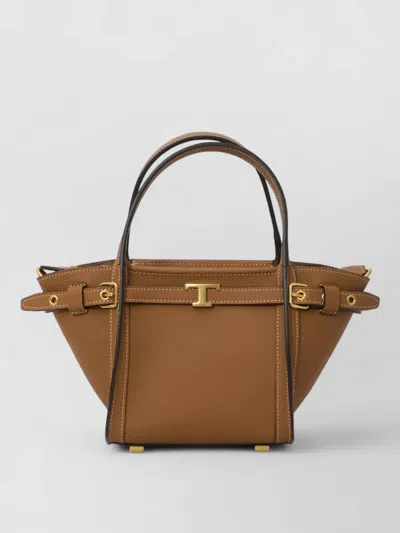 Tod's Mini Tote Bag In Hammered Leather In Pattern