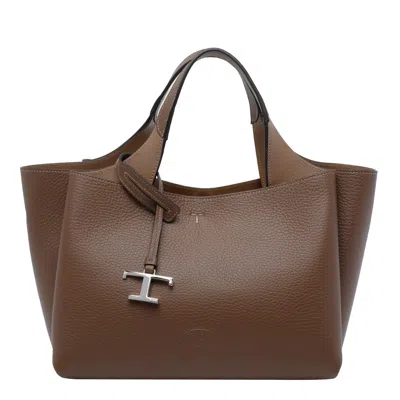 Tod's Mini Leather Tods Bag In Brown