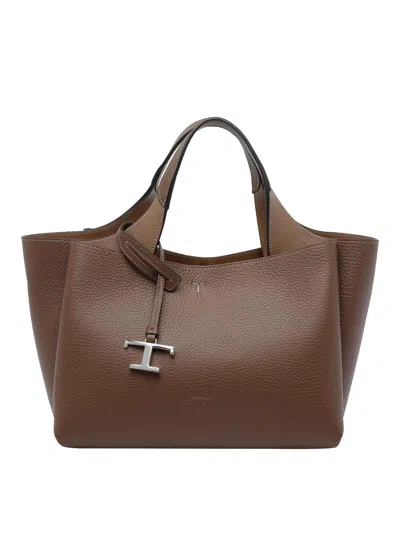 Tod's Mini Leather Tods Bag In Brown