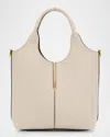 Tod's Mini Leather Top-handle Bag In Bianco Calce