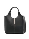 Tod's Mini Leather Tote Bag In Black
