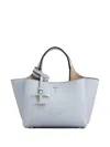 Tod's Mini Leather Tote Bag In Blue