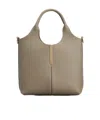 Tod's Mini Leather Tote Bag In Brown
