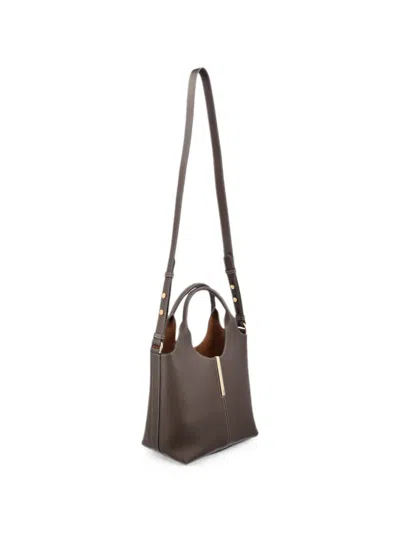 Tod's Mini Leather Tote Bag In Brown