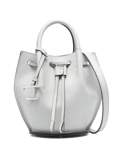 Tod's Mini Logo-charm Bucket Bag In Grey