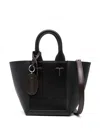 Tod's Mini Logo-pendant Tote Bag In Black