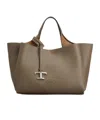 Tod's Bag In Leather Mini In Gray, Brown