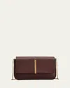 Tod's Mini Metal Bar Leather Shoulder Bag In Brown