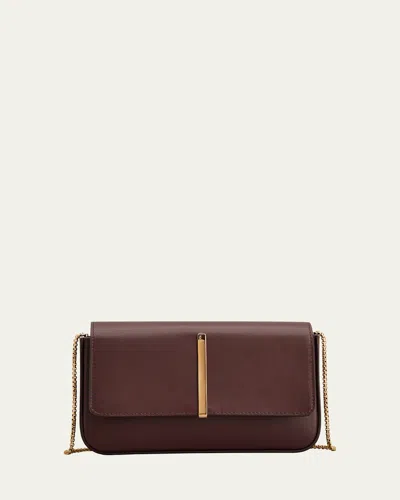 Tod's Mini Metal Bar Leather Shoulder Bag In Brown