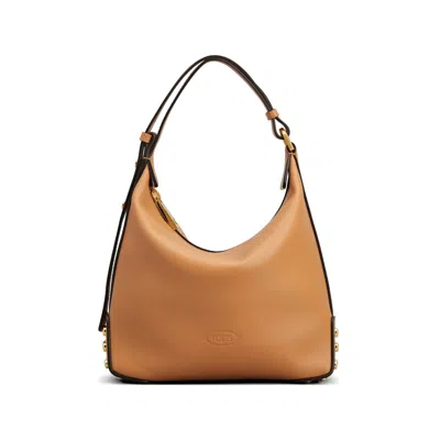 Tod's Mini Sacca Stud-detail Shoulder Bag In Neutral