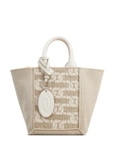 Tod's Mini Shopping Tote Bag In Neutrals