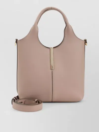 Tod's Mini Shoulder Bag Detachable Strap Top Handle In Pink