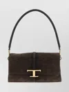 Tod's Mini T Timeless Suede Shoulder Bag In Brown