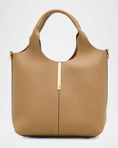 Tod's Mini Stitched Leather Shopper Tote Bag