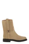Tod's T Timeless-plaque Boots In Tan