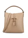 Tod's Mini T Timeless Bucket Bag In Brown