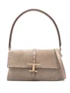 Tod's Mini T Timeless Flap Shoulder Bag In Brown