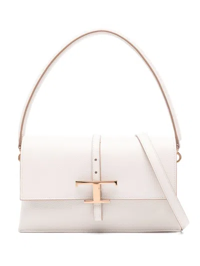 Tod's Mini T Timeless Leather Bag In Neutrals
