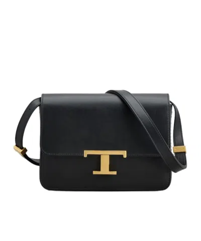 TOD'S TOD'S T TIMELESS LOGO PLAQUE CROSSBODY BAG