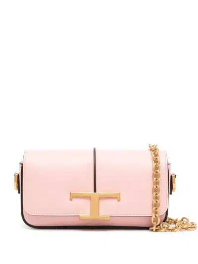 Tod's Mini T Timeless Shoulder Bag In Pink