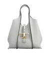 Tod's Mini T Timeless Tote Bag In Gray