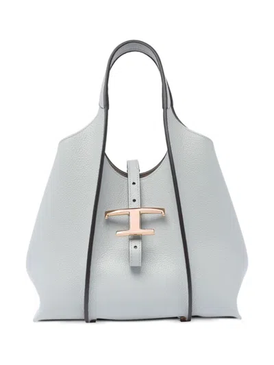 Tod's Mini T Timeless Tote Bag In Grey